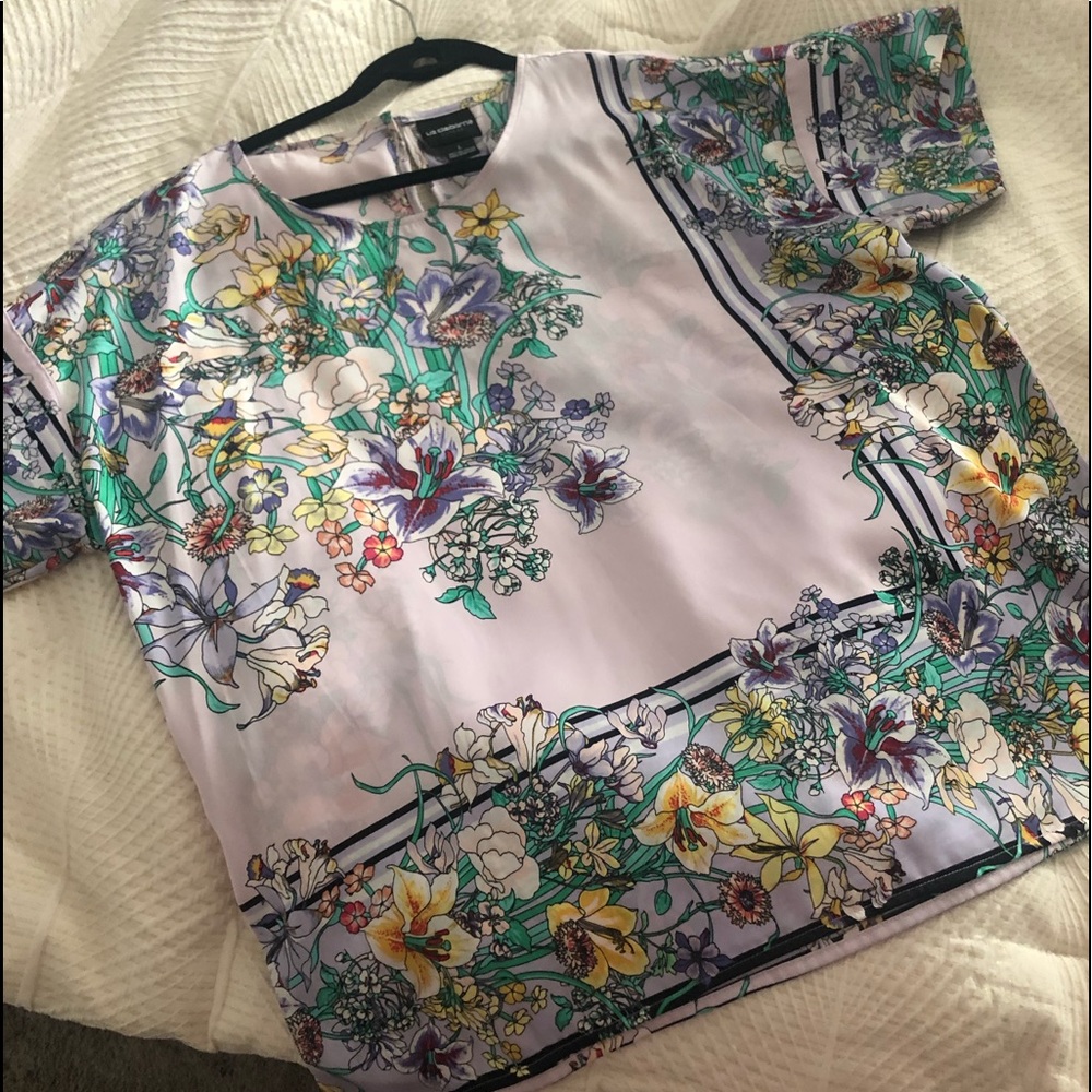 Floral Liz Claiborne top - Purple